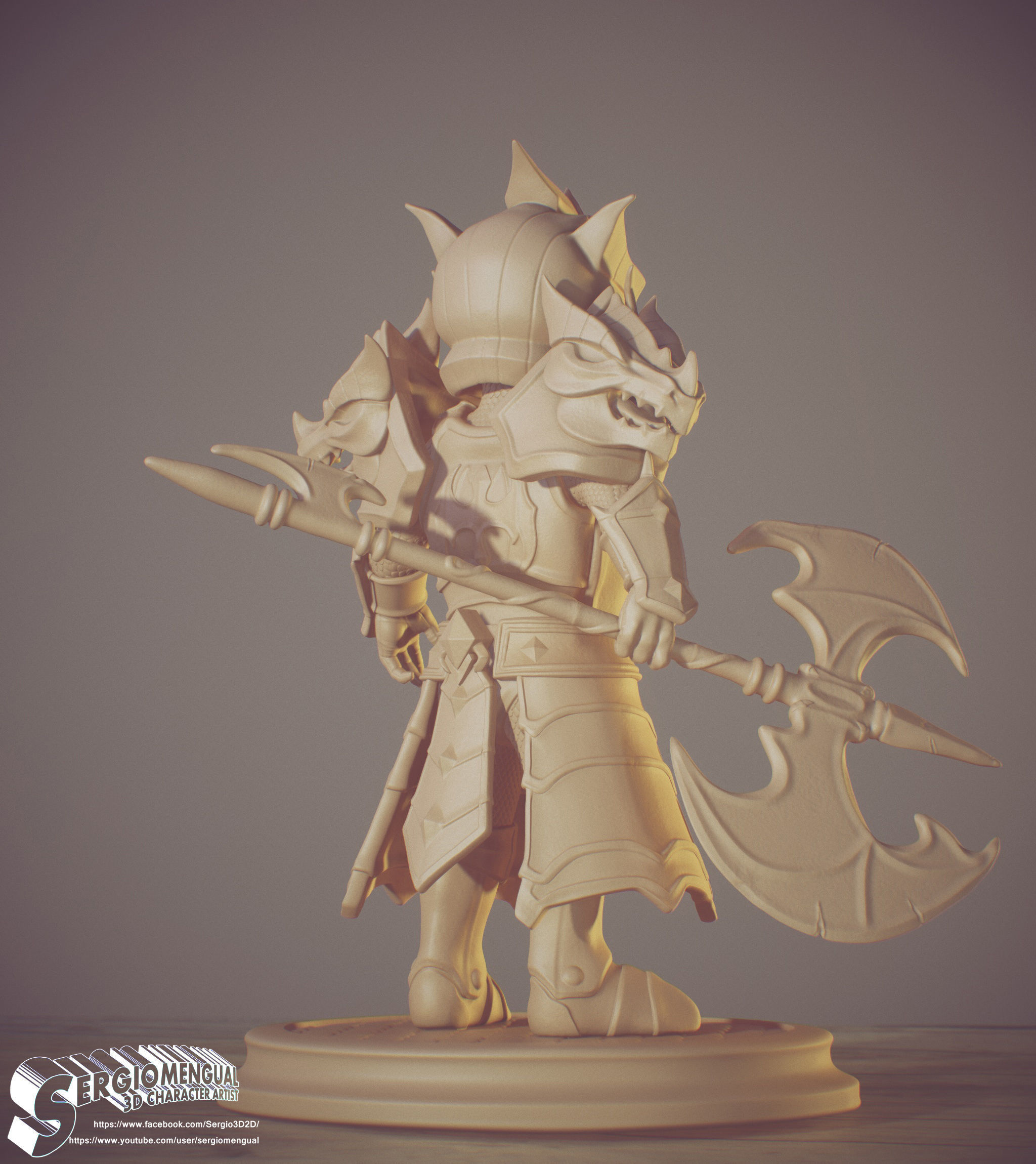 Laika Dragon Fire Knigth from Summoner Wars 3D printable figure 3D print model_8
