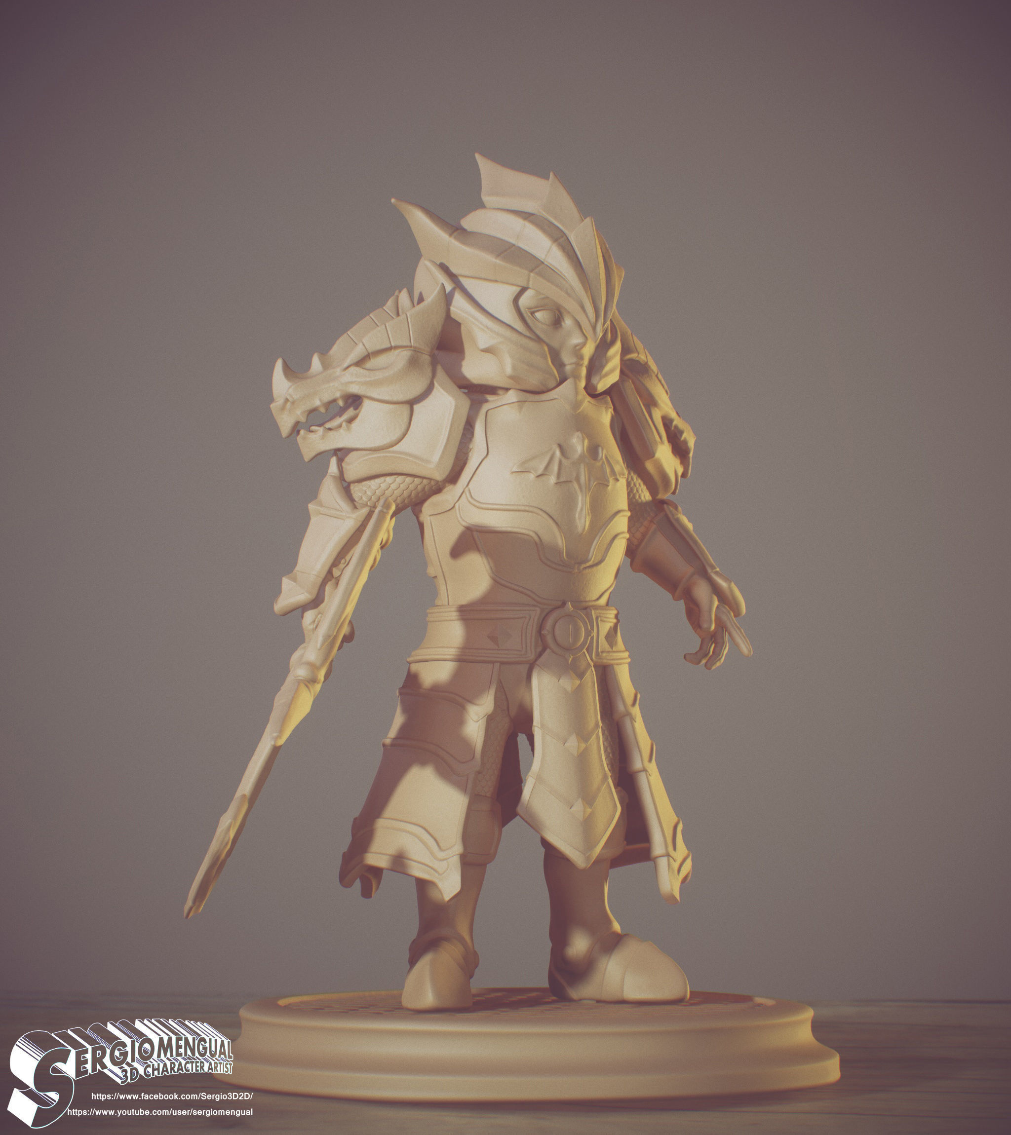 Laika Dragon Fire Knigth from Summoner Wars 3D printable figure 3D print model_3