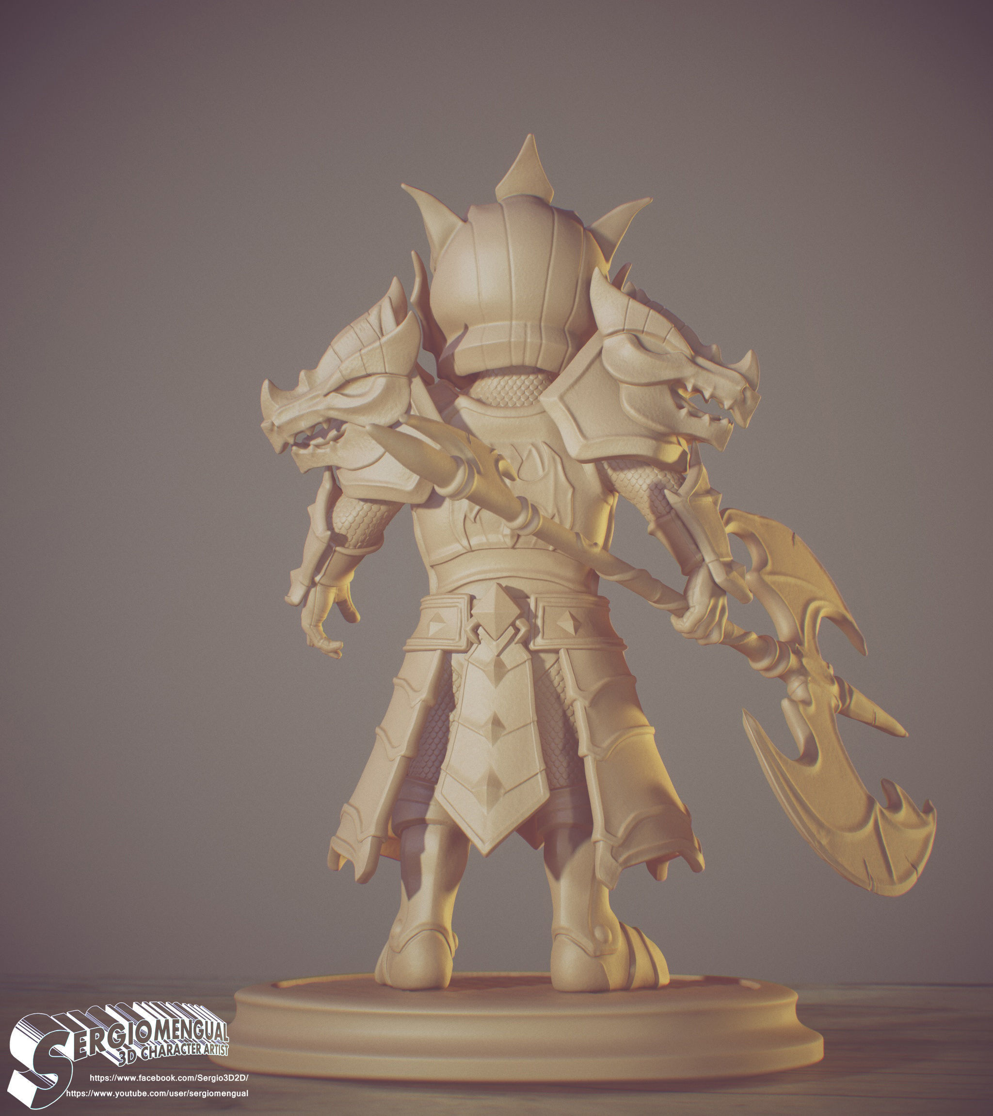 Laika Dragon Fire Knigth from Summoner Wars 3D printable figure 3D print model_9