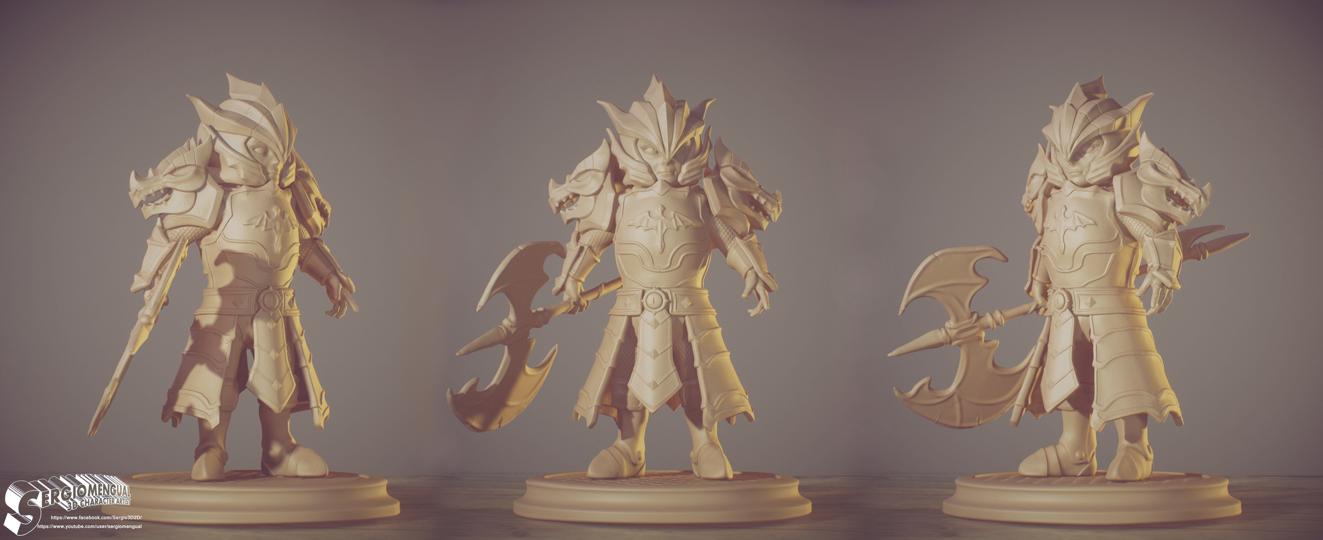 Laika Dragon Fire Knigth from Summoner Wars 3D printable figure 3D print model_5