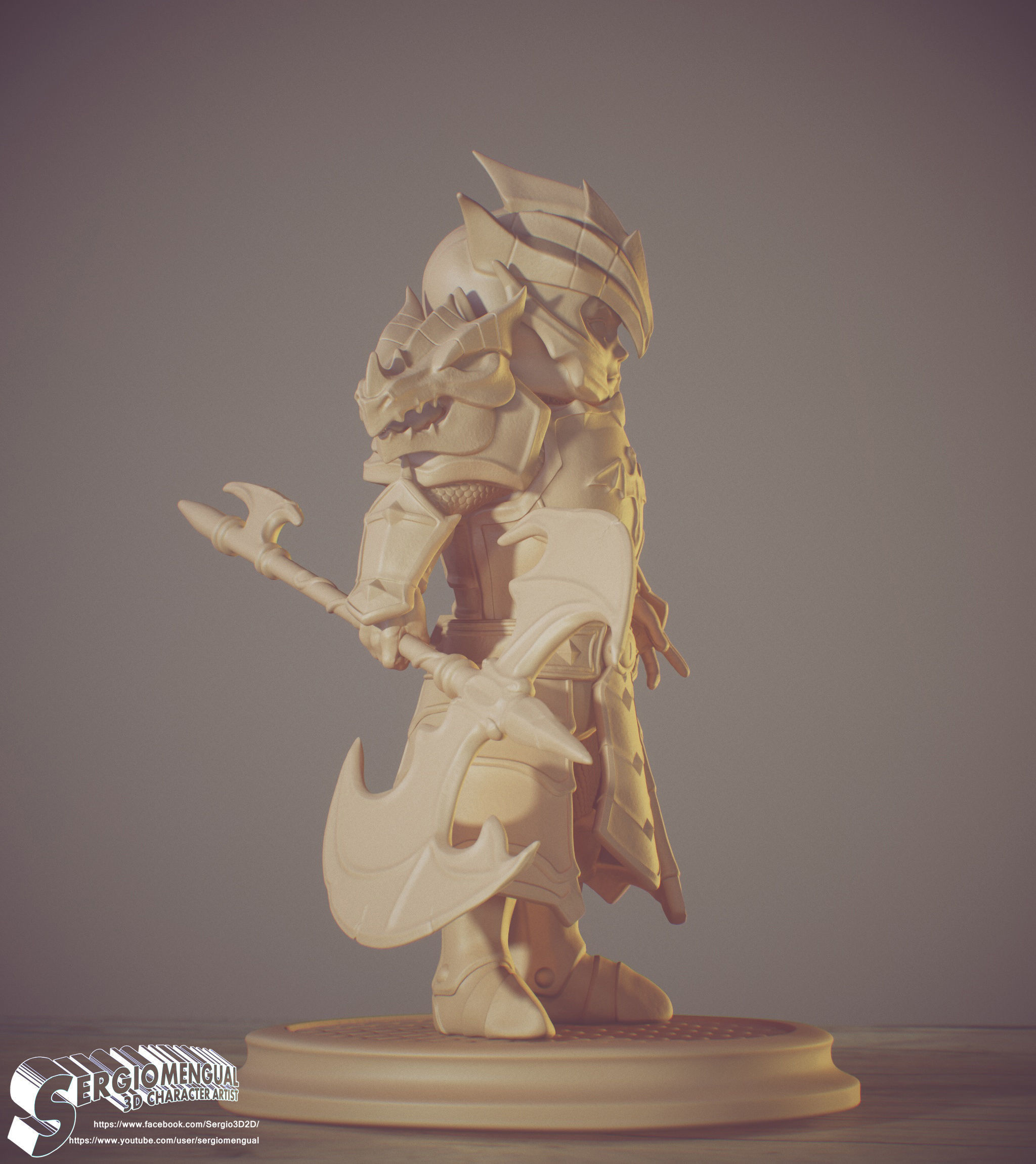 Laika Dragon Fire Knigth from Summoner Wars 3D printable figure 3D print model_6