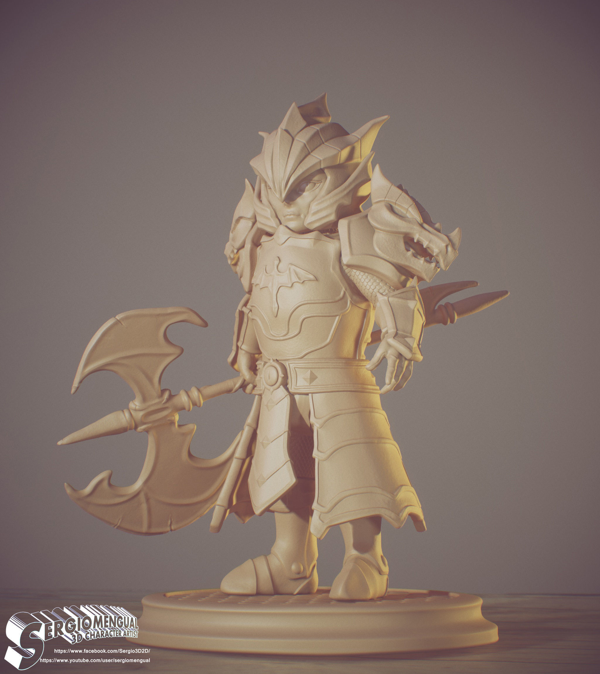 Laika Dragon Fire Knigth from Summoner Wars 3D printable figure 3D print model_11