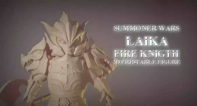 Laika Dragon Fire Knigth from Summoner Wars 3D printable figure 3D print model