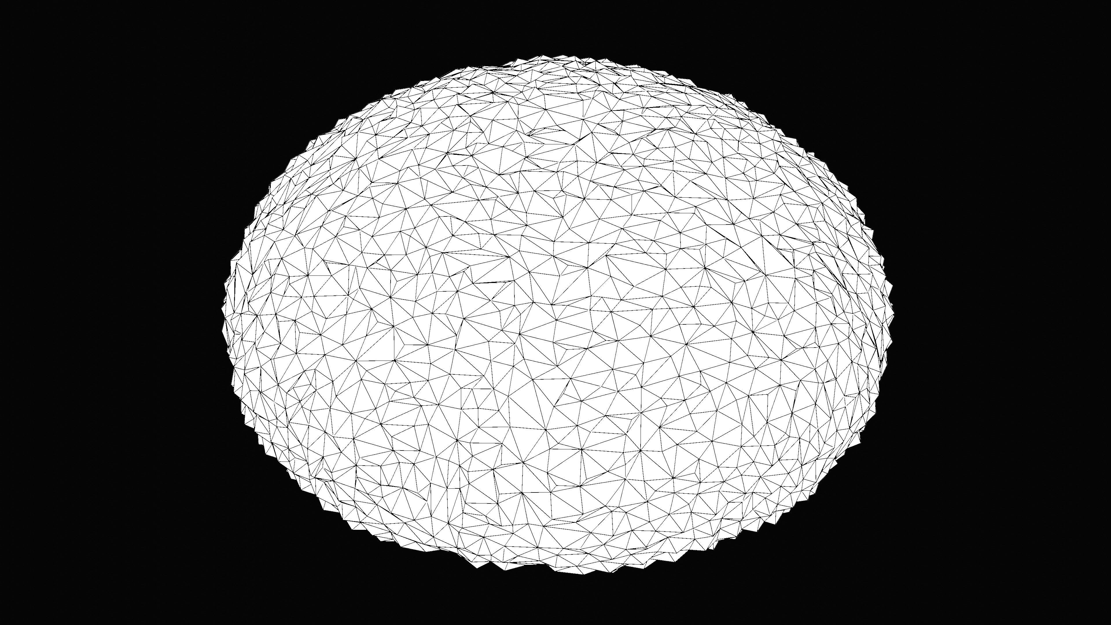 Sea Urchin Shell Low-poly 3D model_20