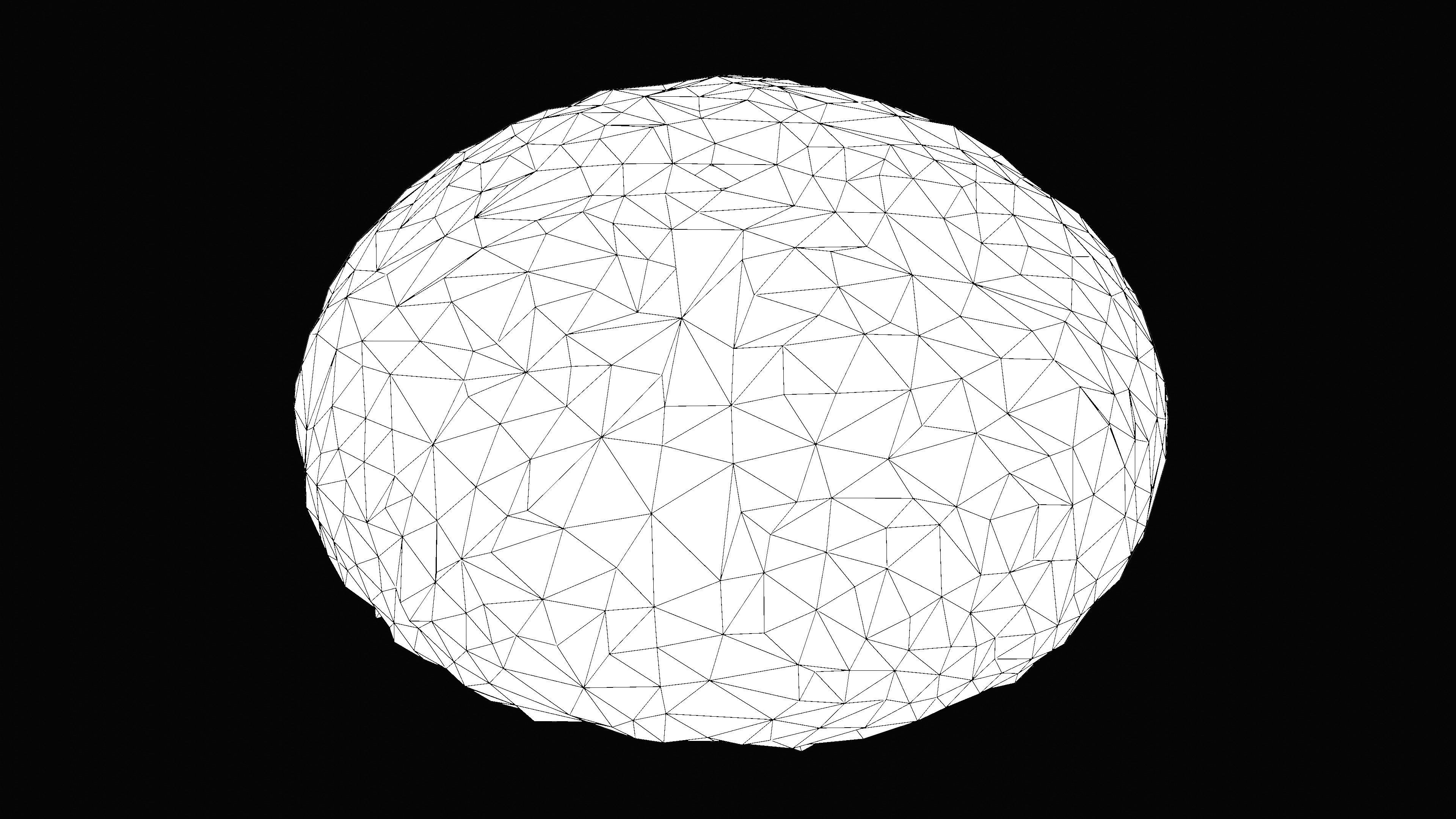 Sea Urchin Shell Low-poly 3D model_21