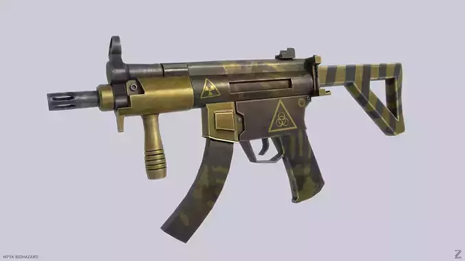 MP5K Biohazard Low-poly 3D model