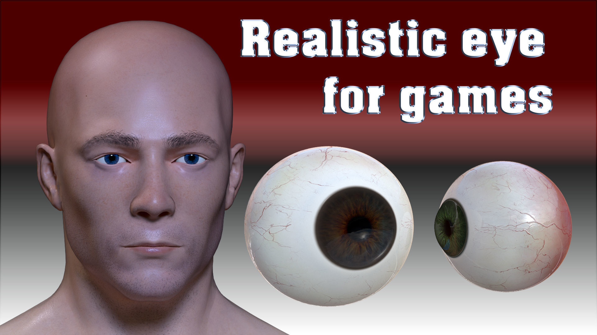 Realistic eye for game characters 3D model CGTrader