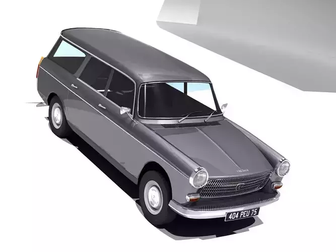 Peugeot 404 Break Low-poly 3D model