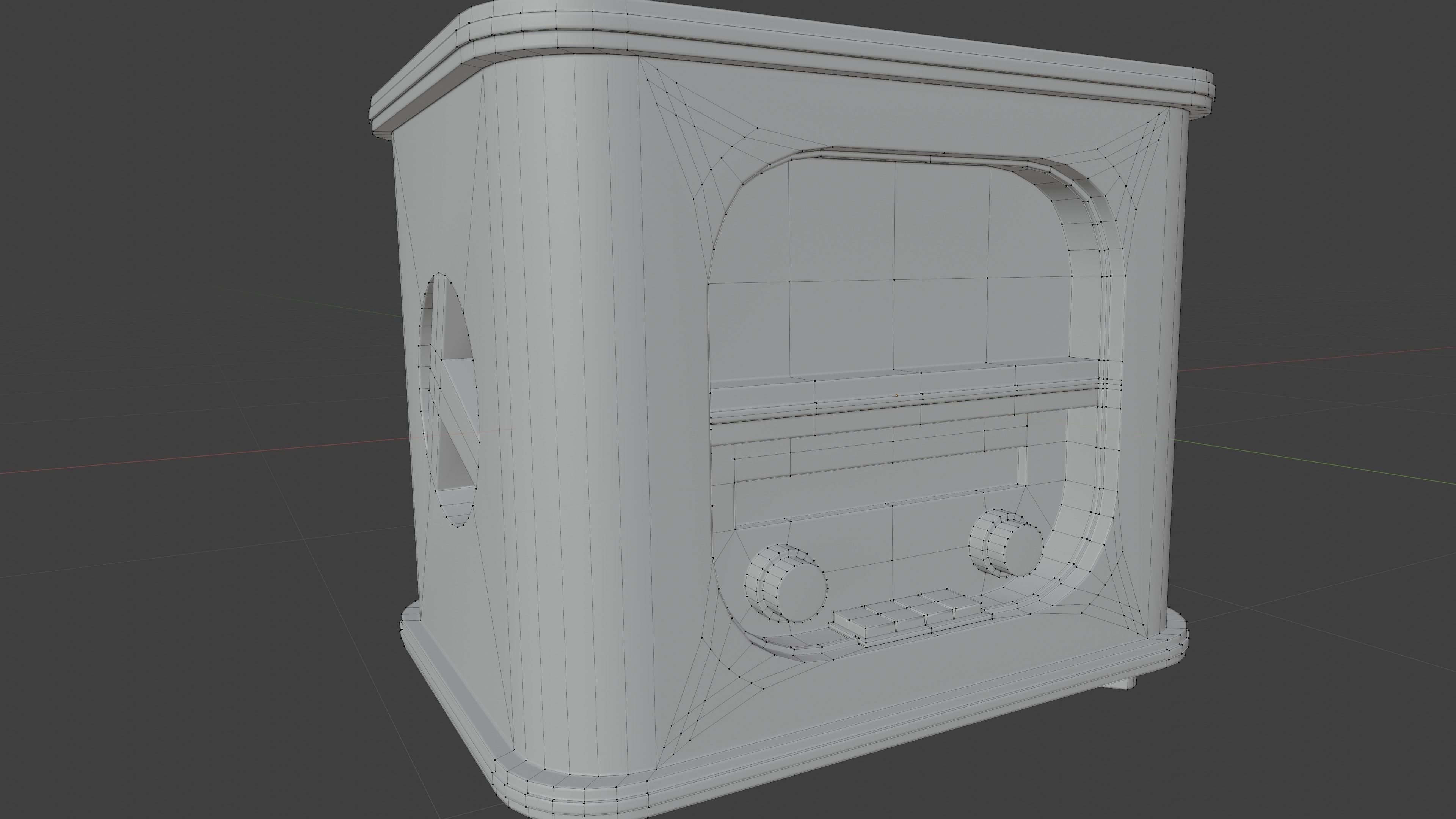 Radio in retro style Free low-poly 3D model_6