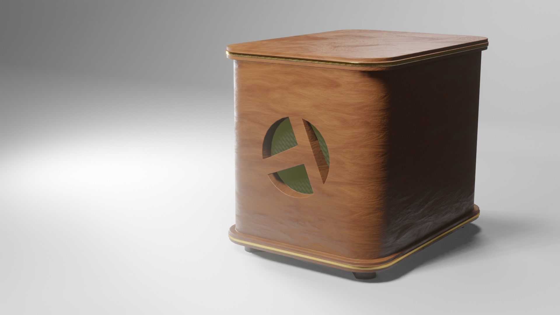 Radio in retro style Free low-poly 3D model_5