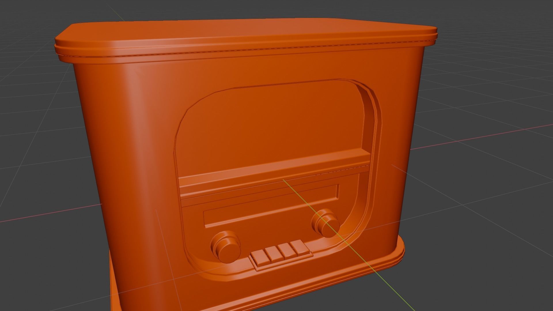 Radio in retro style Free low-poly 3D model_7