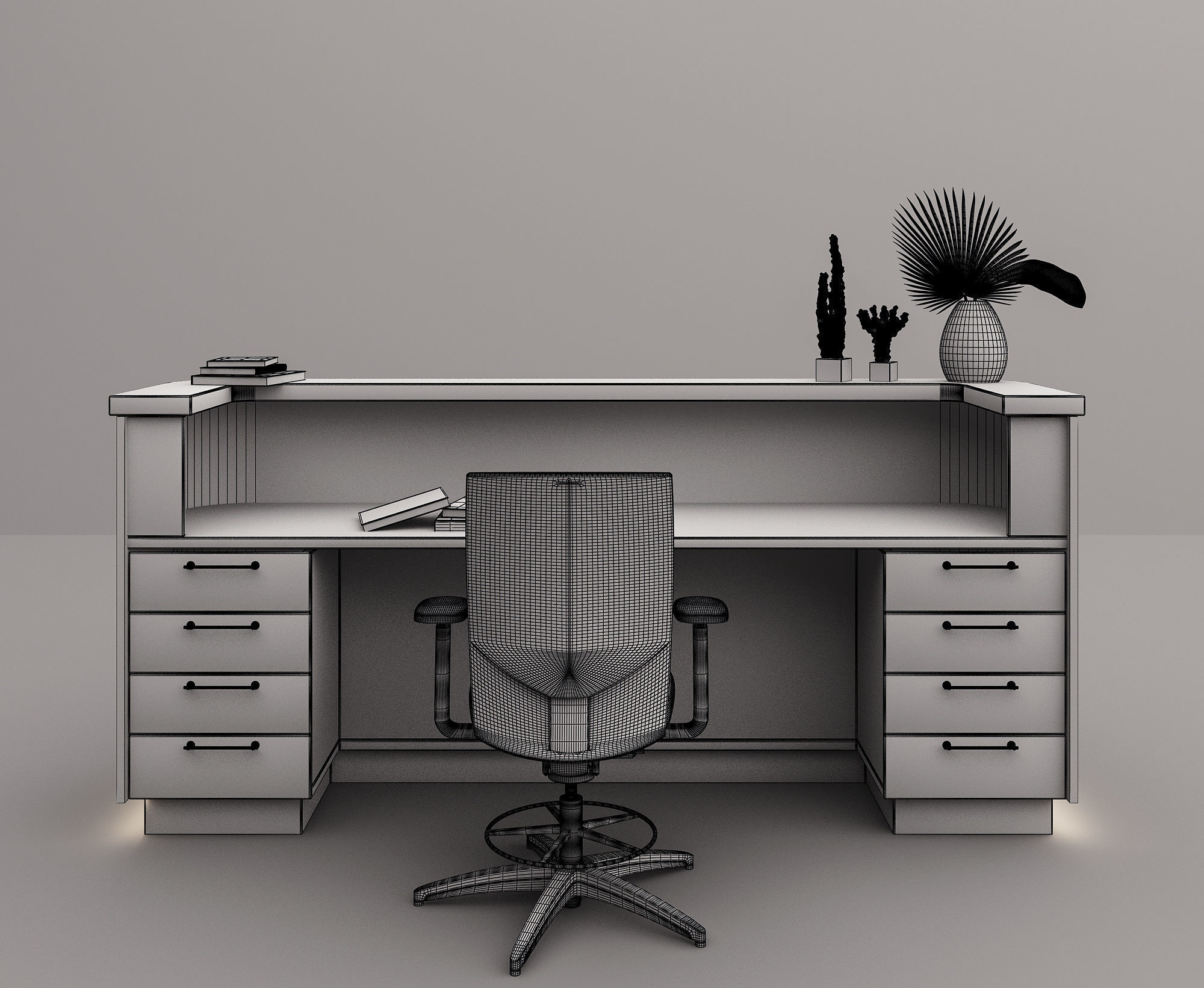 front desk 3D model_4