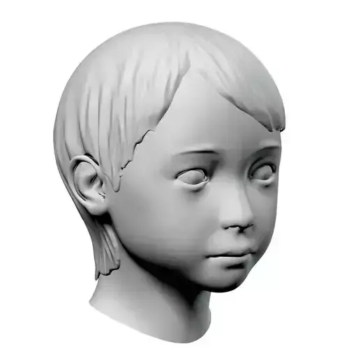 Baby head 04 3D model
