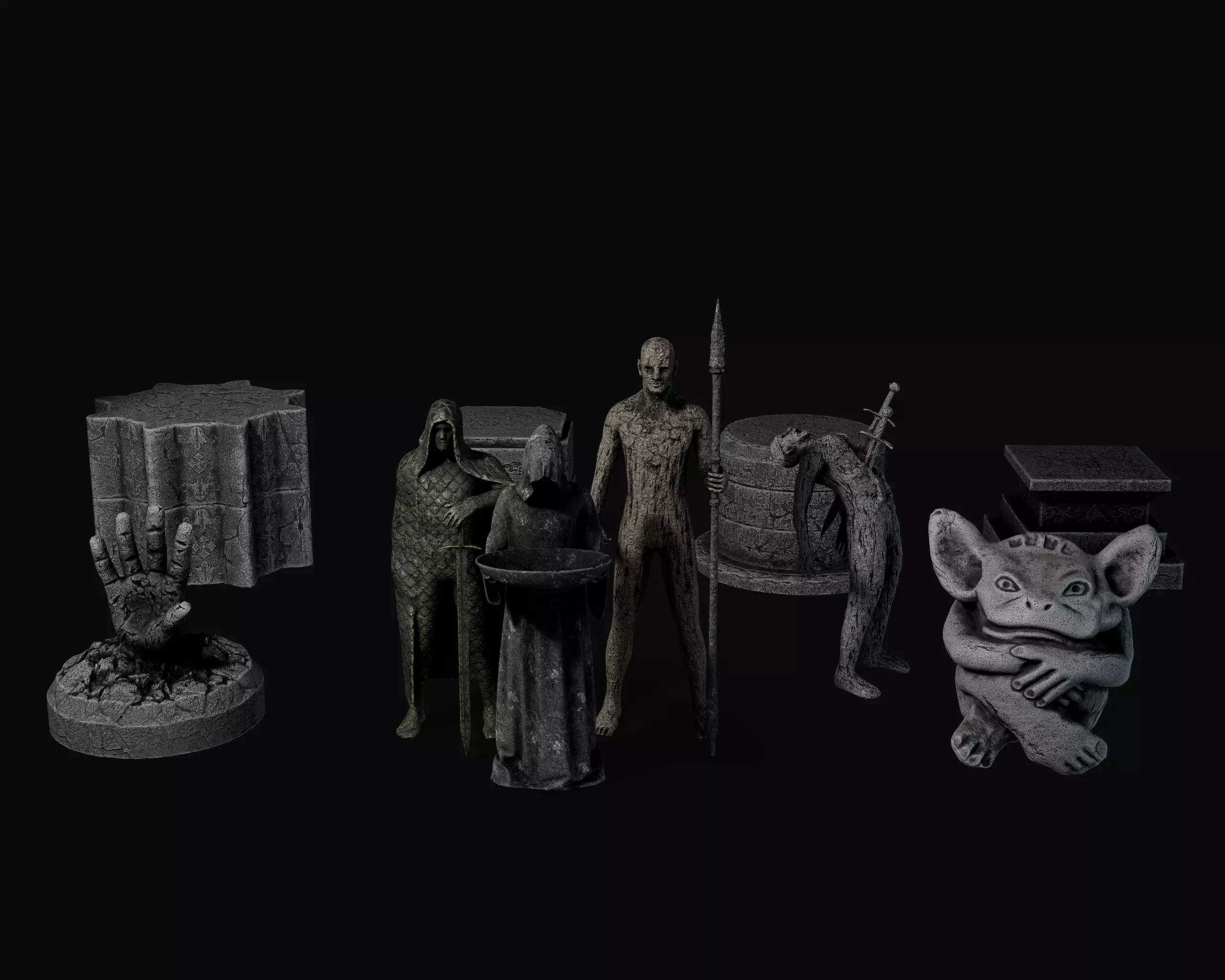 Fantasy Monuments Low-poly 3D model_0