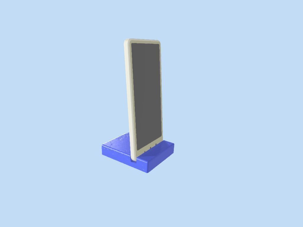 Plastic phone holder 3D print model_3