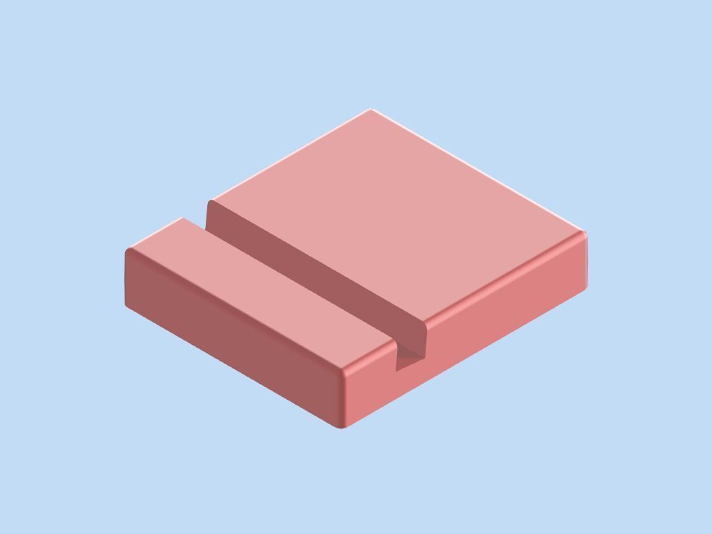 Plastic phone holder 3D print model_9