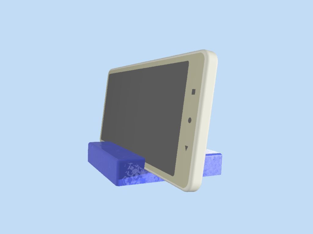 Plastic phone holder 3D print model_5