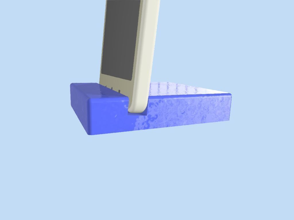 Plastic phone holder 3D print model_2