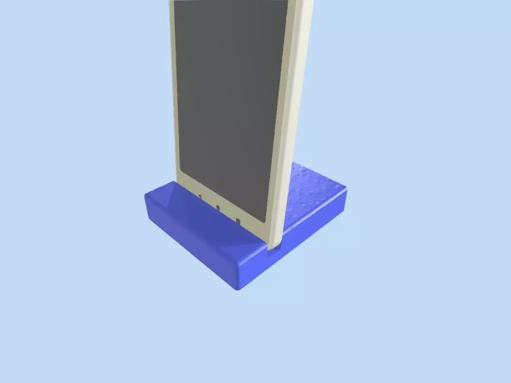 Plastic phone holder 3D print model_0