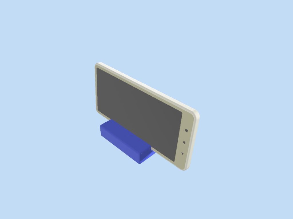 Plastic phone holder 3D print model_4