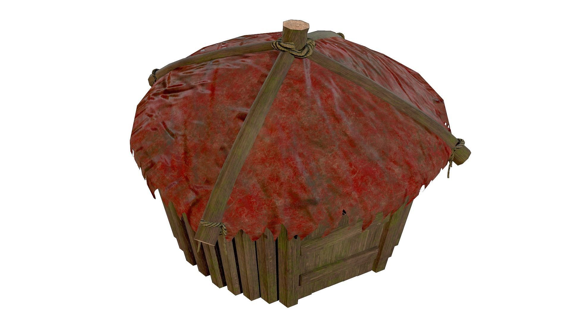 Orc Hut - Game Ready Low-poly 3D model_4