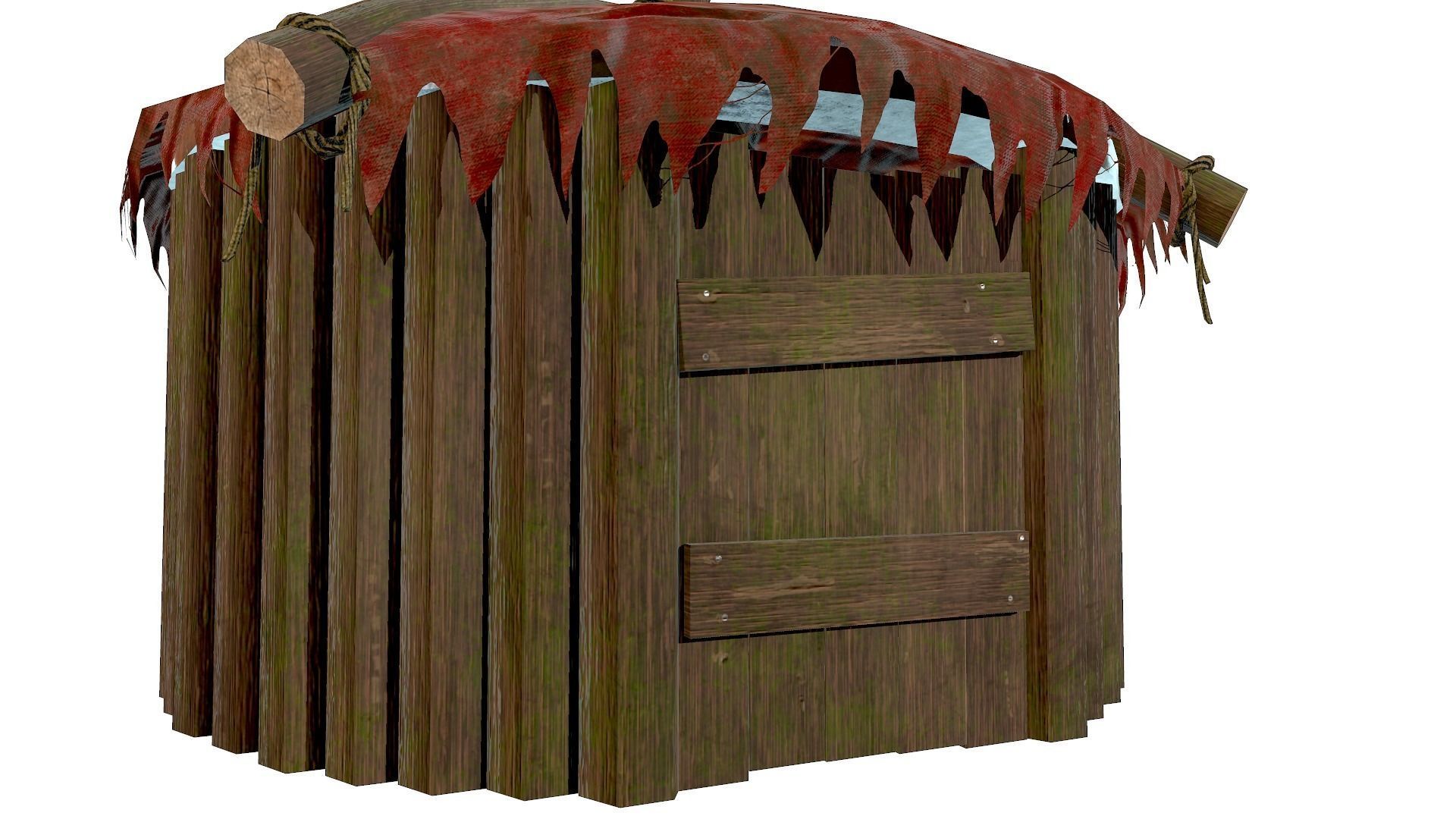 Orc Hut - Game Ready Low-poly 3D model_3