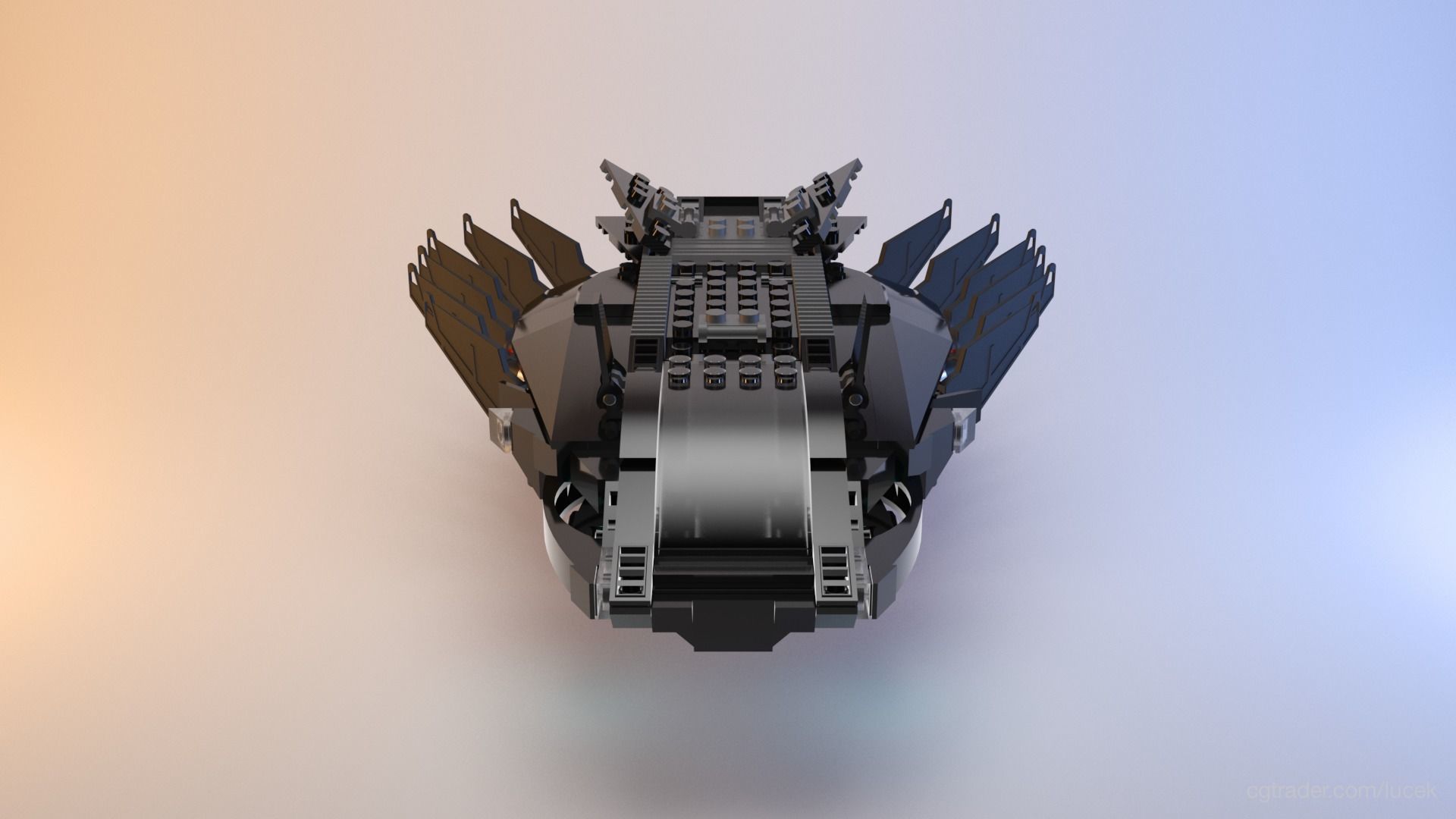 Lego - Marvel Royal Talon Fighter Attack - 76100 Low-poly 3D model_4