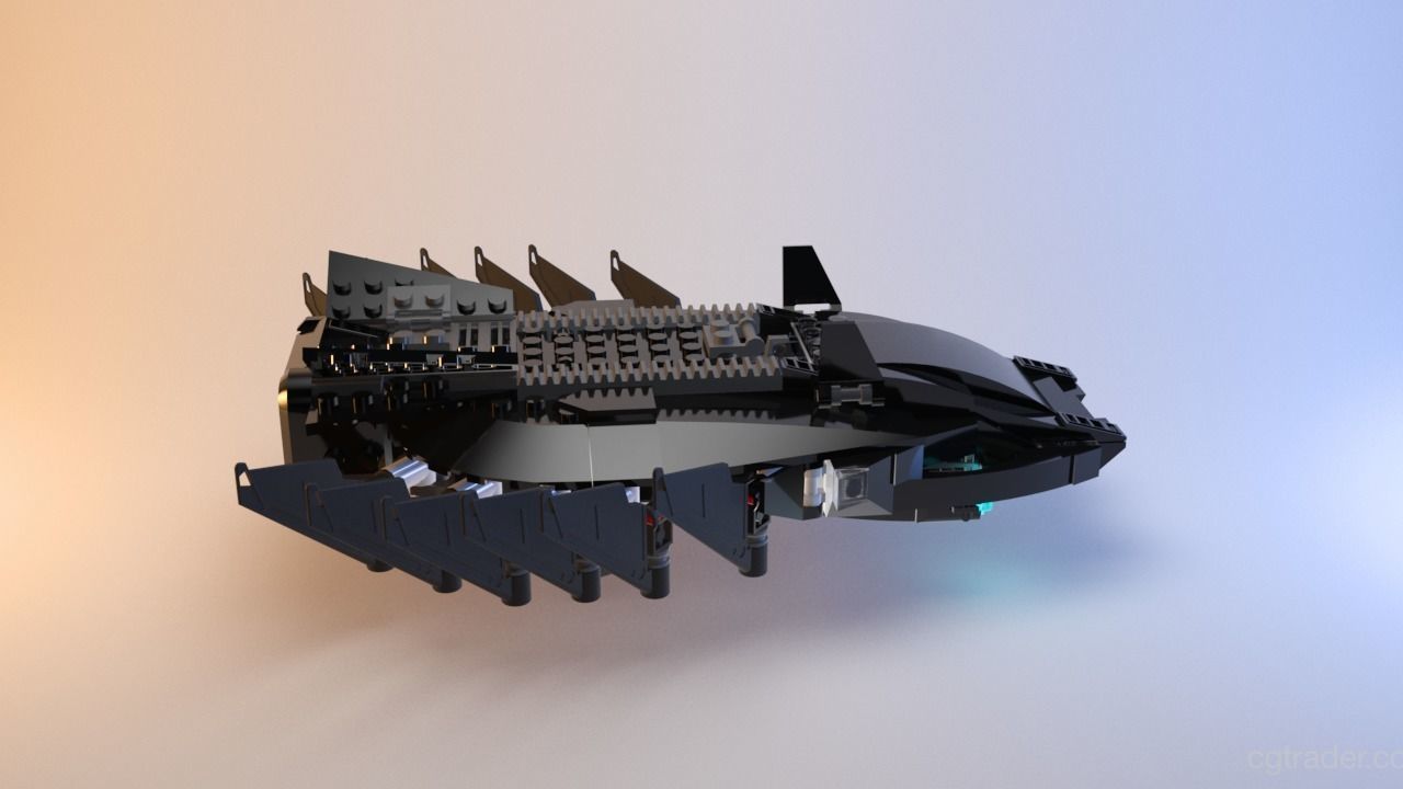 Lego - Marvel Royal Talon Fighter Attack - 76100 Low-poly 3D model_19