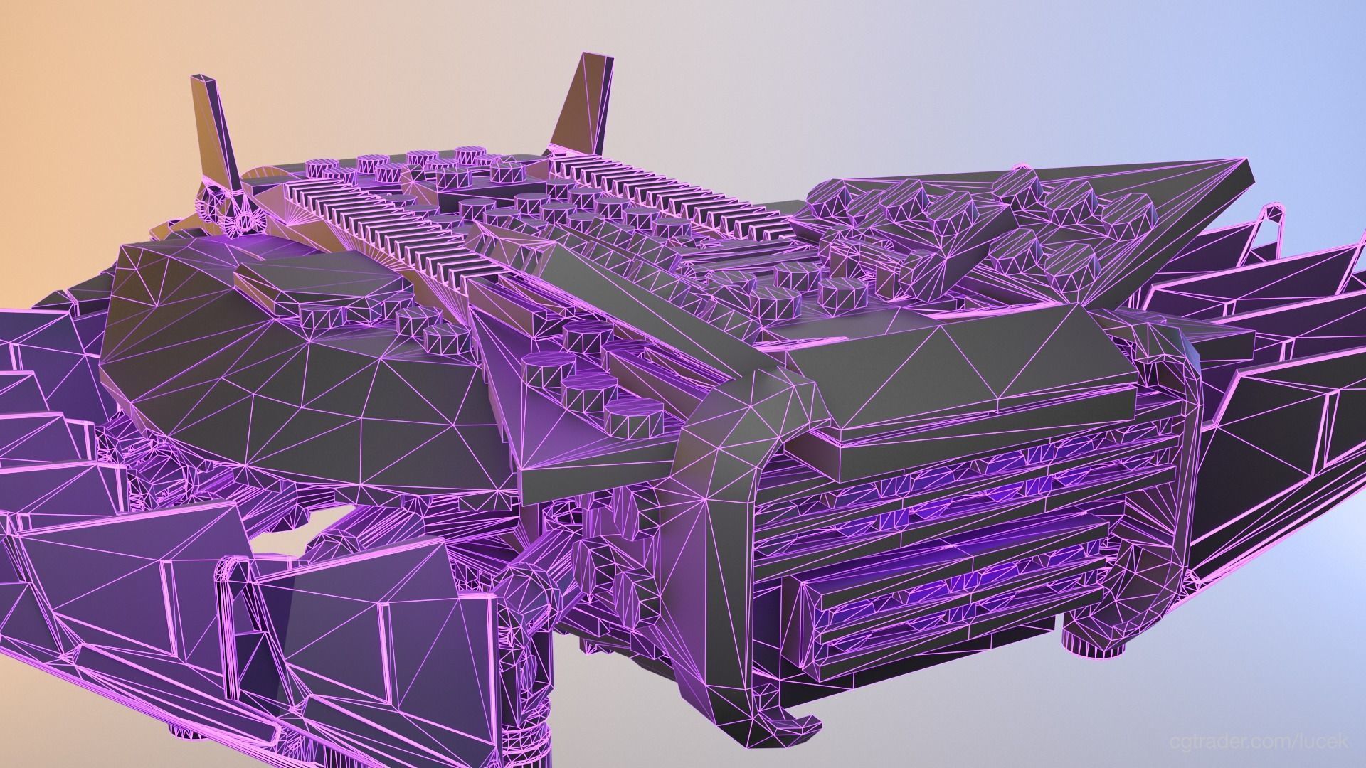 Lego - Marvel Royal Talon Fighter Attack - 76100 Low-poly 3D model_5