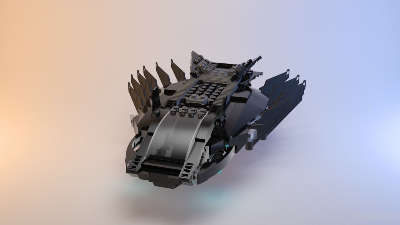 Lego - Marvel Royal Talon Fighter Attack - 76100 Low-poly 3D model_10