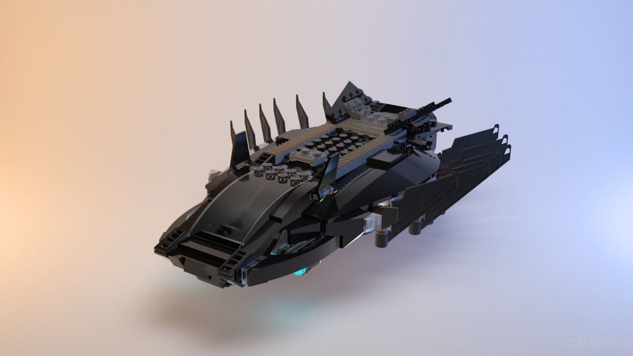 Lego - Marvel Royal Talon Fighter Attack - 76100 Low-poly 3D model_8