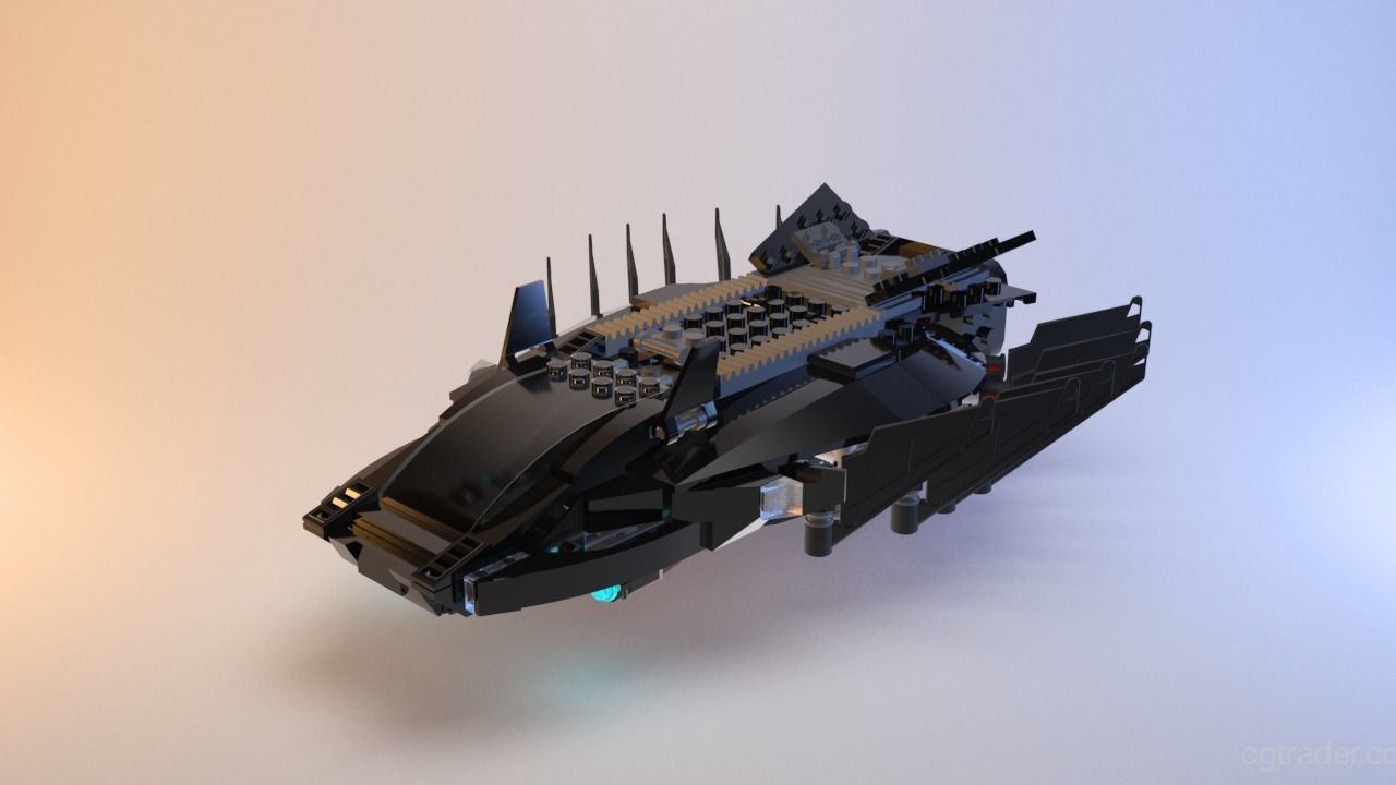 Lego - Marvel Royal Talon Fighter Attack - 76100 Low-poly 3D model_6
