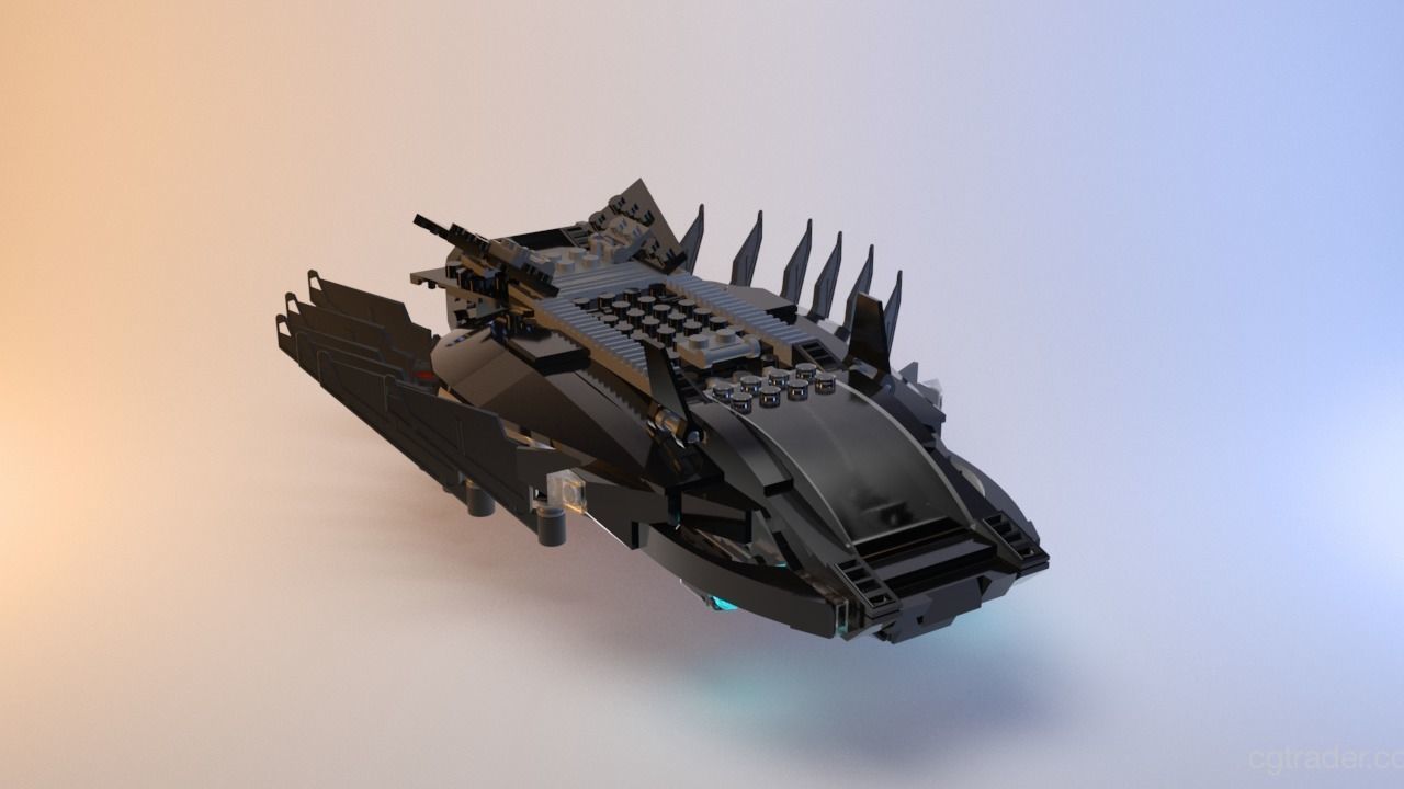 Lego - Marvel Royal Talon Fighter Attack - 76100 Low-poly 3D model_14