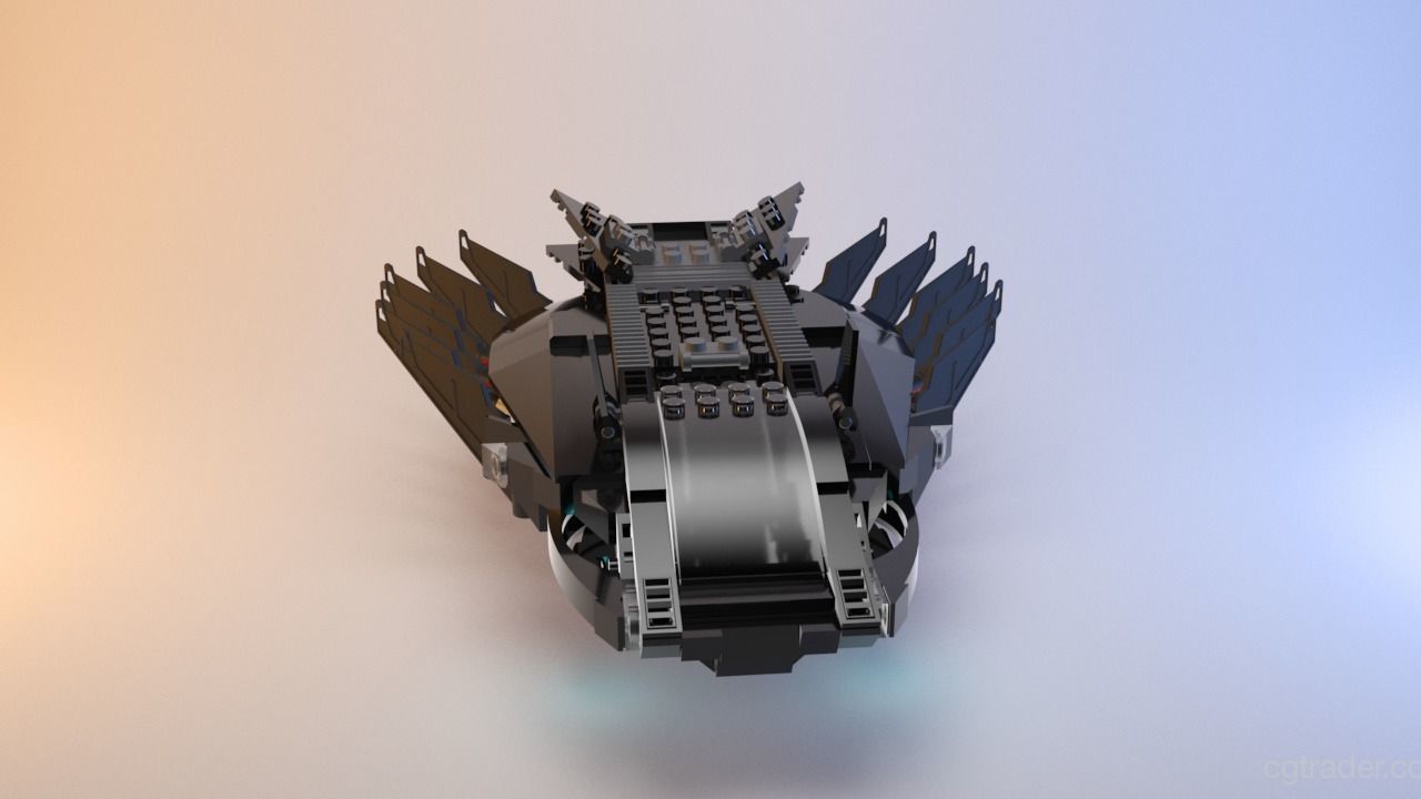 Lego - Marvel Royal Talon Fighter Attack - 76100 Low-poly 3D model_12
