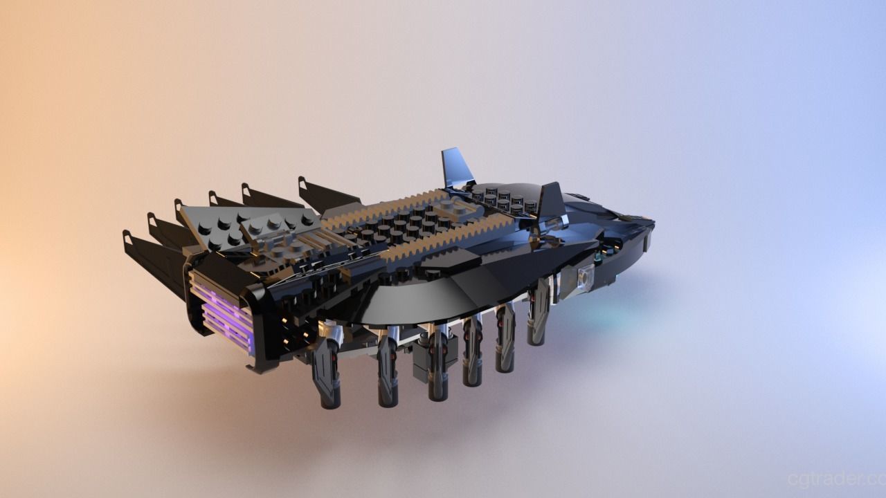 Lego - Marvel Royal Talon Fighter Attack - 76100 Low-poly 3D model_23