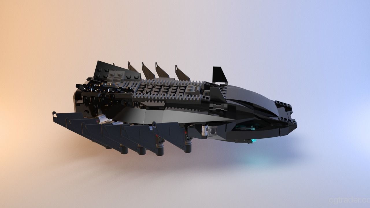 Lego - Marvel Royal Talon Fighter Attack - 76100 Low-poly 3D model_18