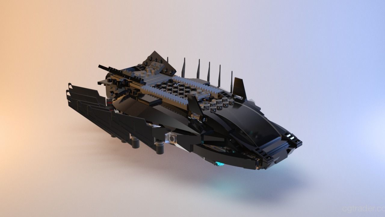 Lego - Marvel Royal Talon Fighter Attack - 76100 Low-poly 3D model_15
