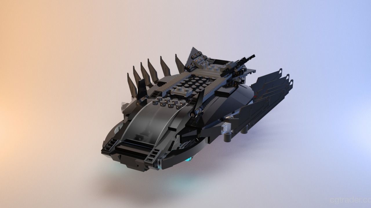 Lego - Marvel Royal Talon Fighter Attack - 76100 Low-poly 3D model_9