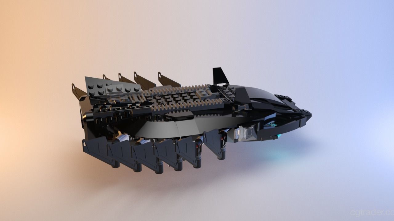 Lego - Marvel Royal Talon Fighter Attack - 76100 Low-poly 3D model_20
