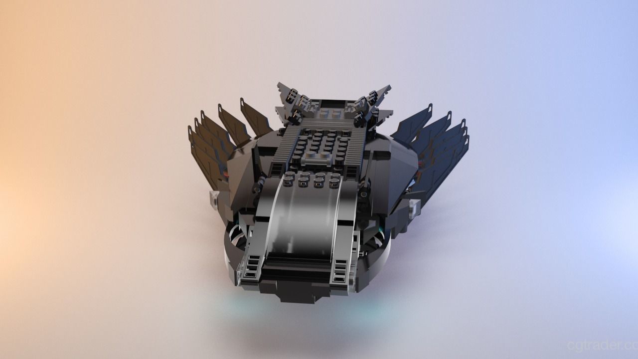 Lego - Marvel Royal Talon Fighter Attack - 76100 Low-poly 3D model_11