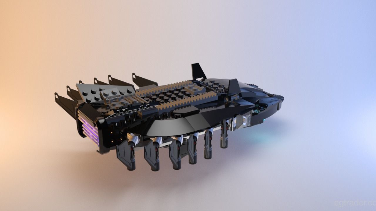 Lego - Marvel Royal Talon Fighter Attack - 76100 Low-poly 3D model_22