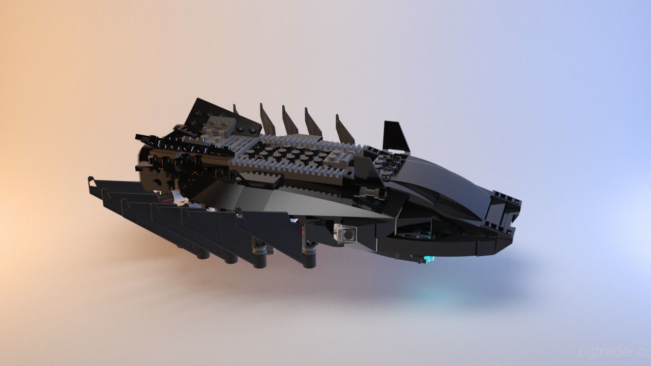 Lego - Marvel Royal Talon Fighter Attack - 76100 Low-poly 3D model_17