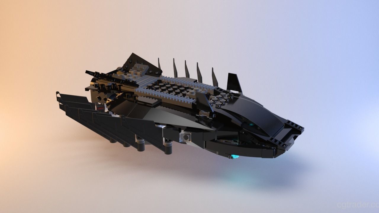 Lego - Marvel Royal Talon Fighter Attack - 76100 Low-poly 3D model_16
