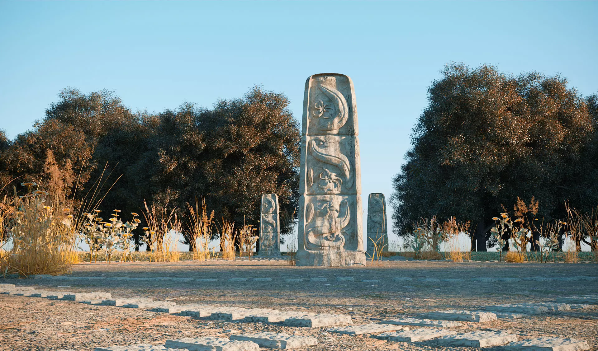 Ancient stone sculpture 3D model