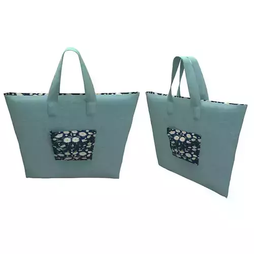 handbag tote bag - aqua