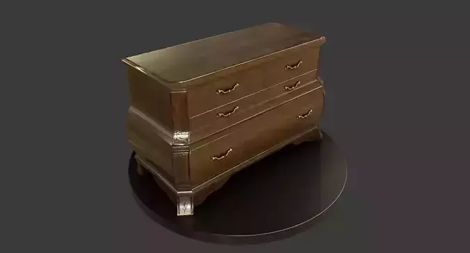 Vintage Small Commode Low-poly 3D model