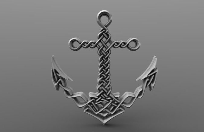 Celtic anchor 3D print model