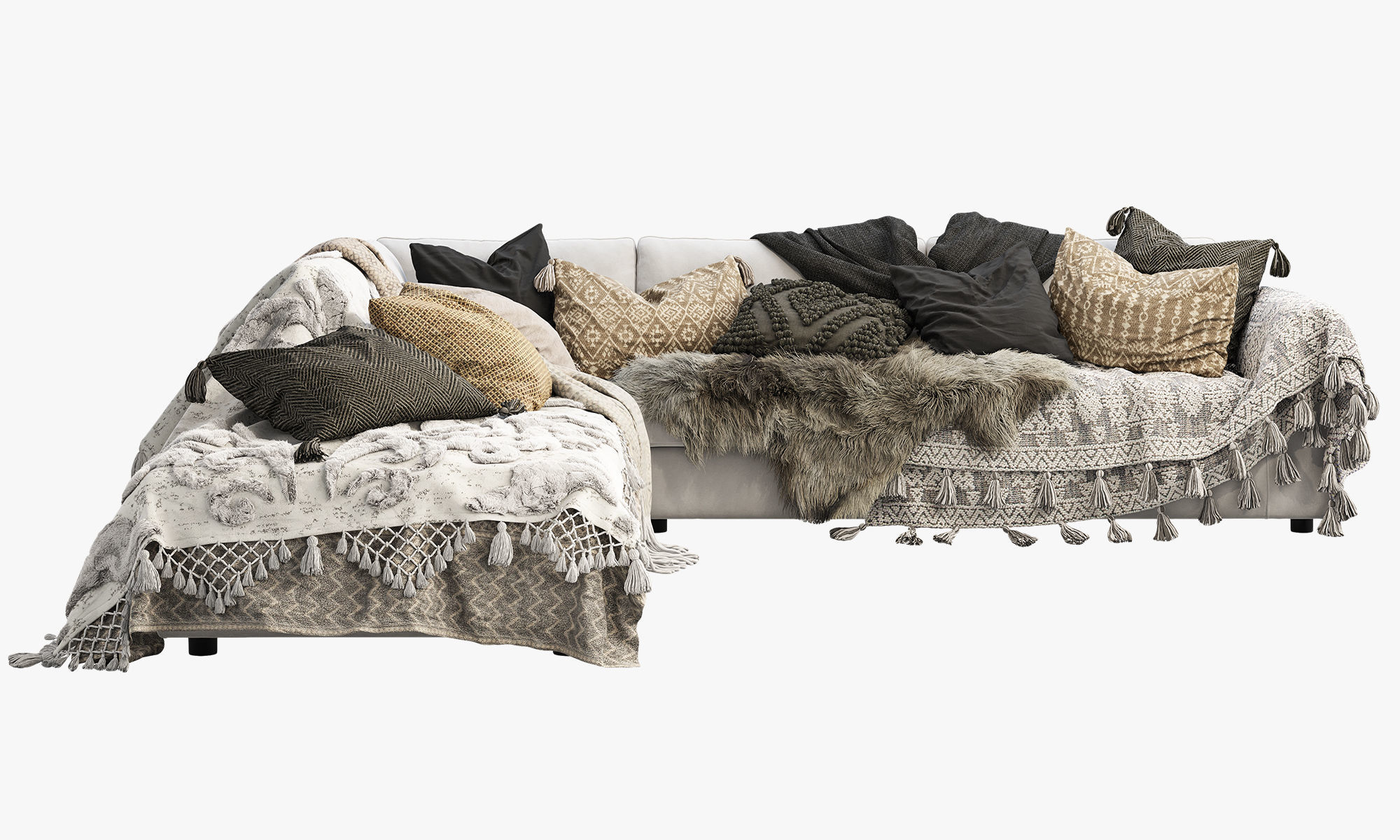 EQ3 Cello 3-Piece Sectional Sofa 3D model_1
