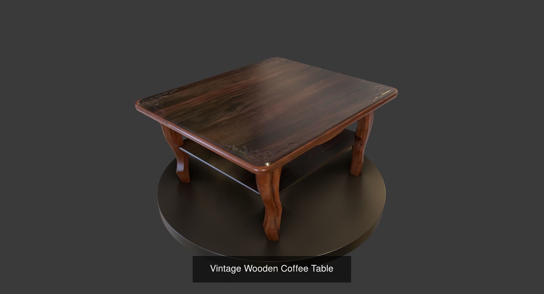 Vintage Furniture Set 3D Model Collection_5