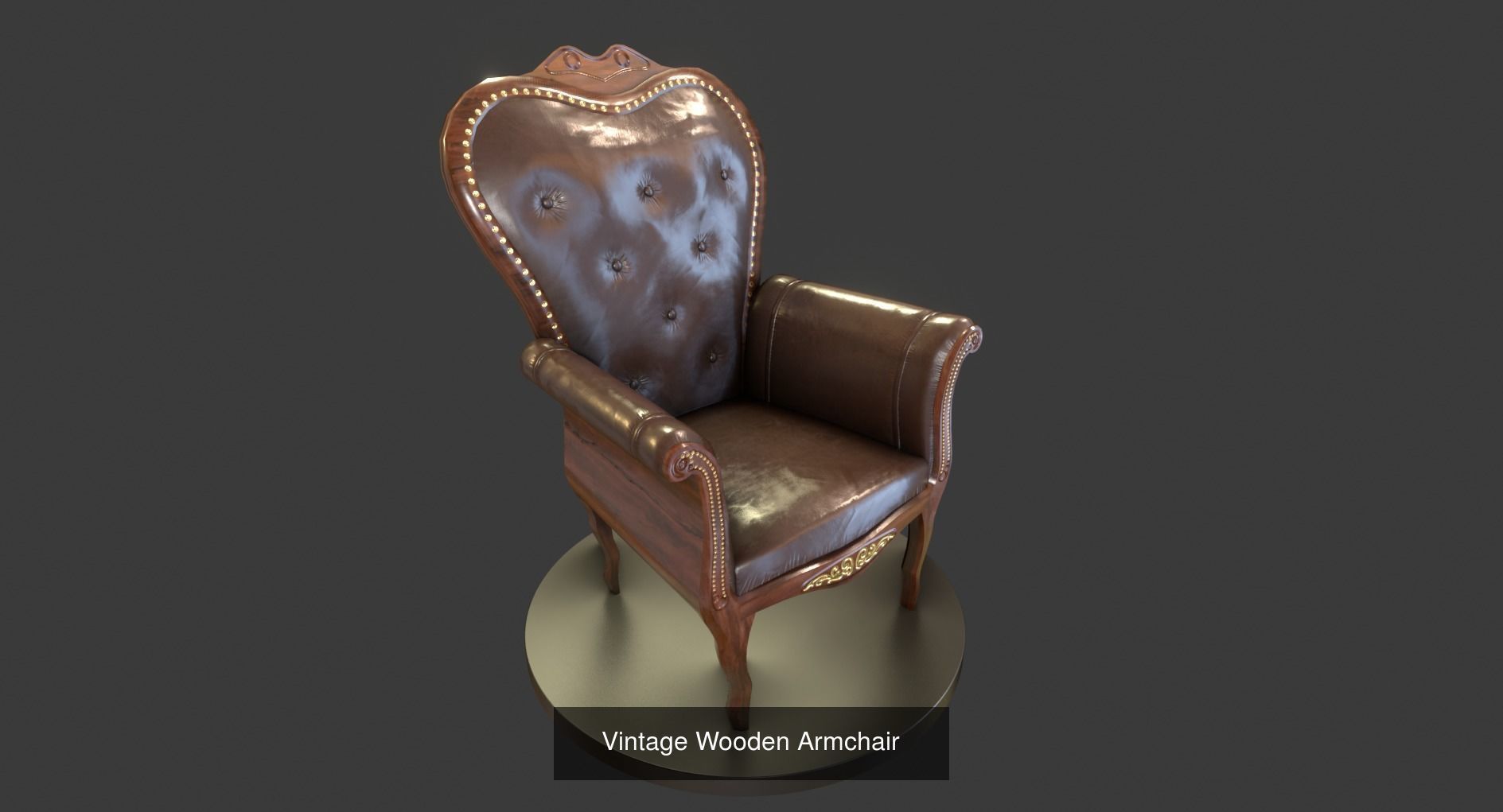 Vintage Furniture Set 3D Model Collection_8
